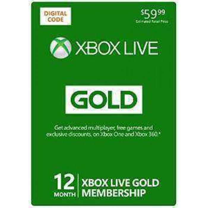Xbox Live 12 Month Gold Membership [Online Game Code]